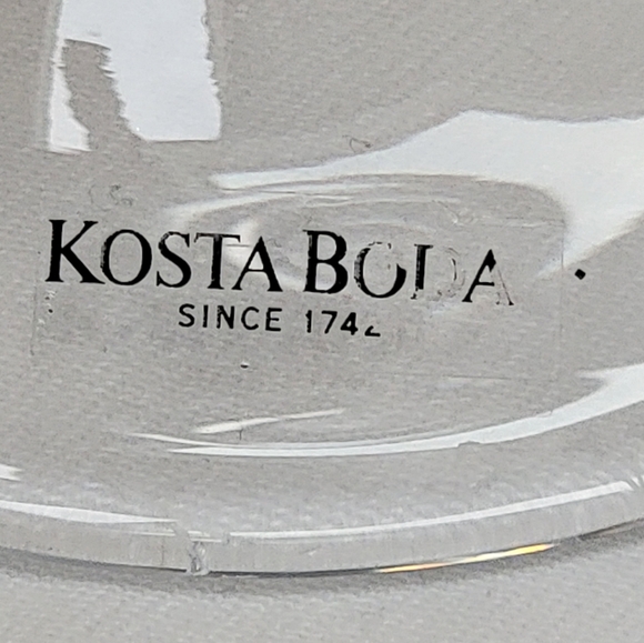 Vintage Kosta Boda Fanfare Crystal Candle Stick Holder 11" Tall Long Stem Signed - Picture 4 of 4